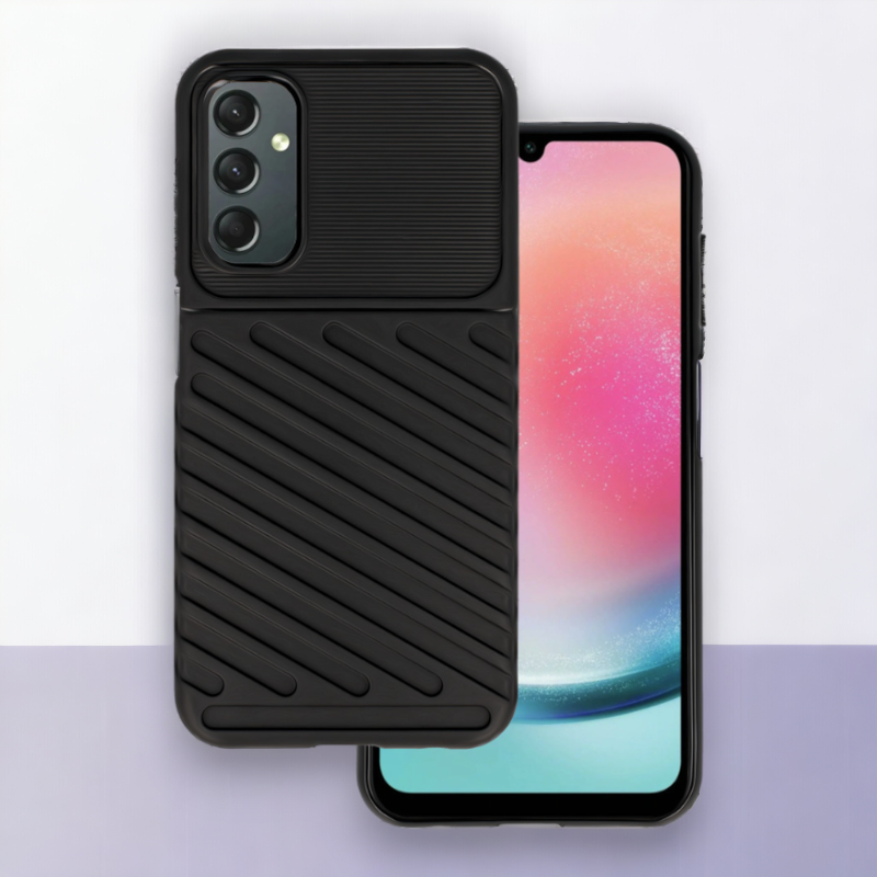 Ovitek "Thunder" za Samsung Galaxy A24 4G - Črna – Infostyle – Črna / TPU silikon