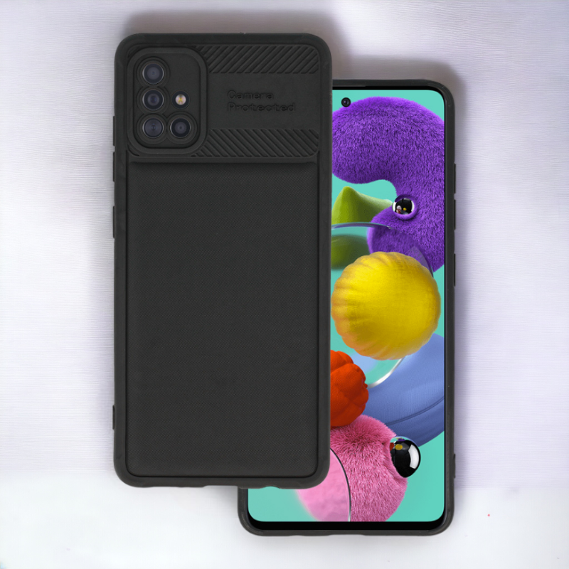 Silikonski ovitek "Camera Protected" za Samsung Galaxy A51 - črna – Infostyle – Črna / TPU silikon