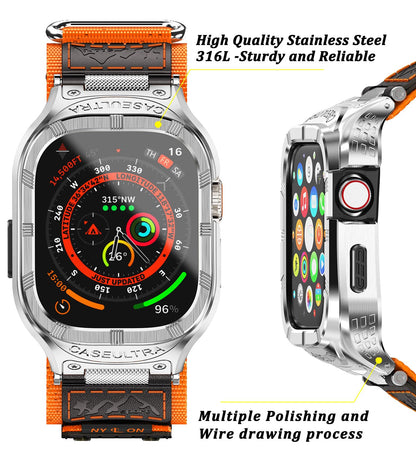 CaseUltra Sport najlonski pašček z zaščitnim ohišjem za Apple Watch 45mm / 44mm / 42mm 