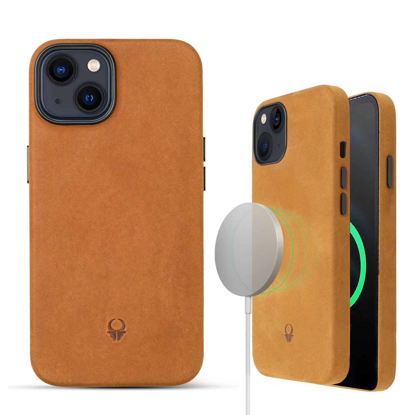 DONBOLSO usnjen ovitek za iPhone 14 črna zaščitni ovitek iz pravega usnja