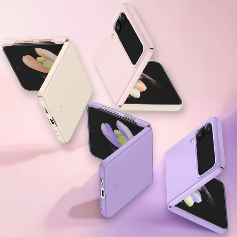 Ovitek "AirSkin" za Samsung Galaxy Z Flip 4 5G – Spigen – Svetlo roza / PC