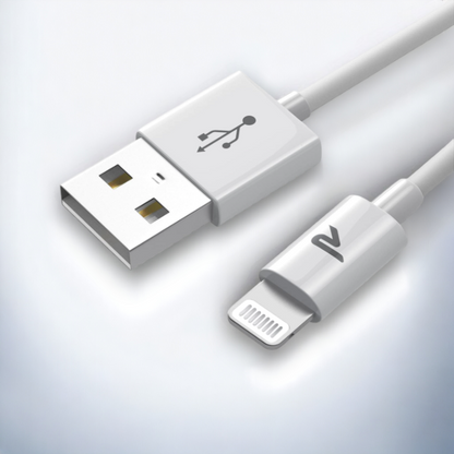 Polnilni in podatkovni kabel "Rampow" iz USB - lightning – Bela