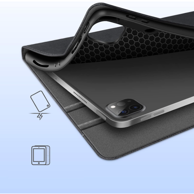 Preklopna torbica za tablični računalnik Apple iPad Pro 12.9 6th-3rd gen. (2022, 2021, 2020, 2018) z držalom za pisalo –