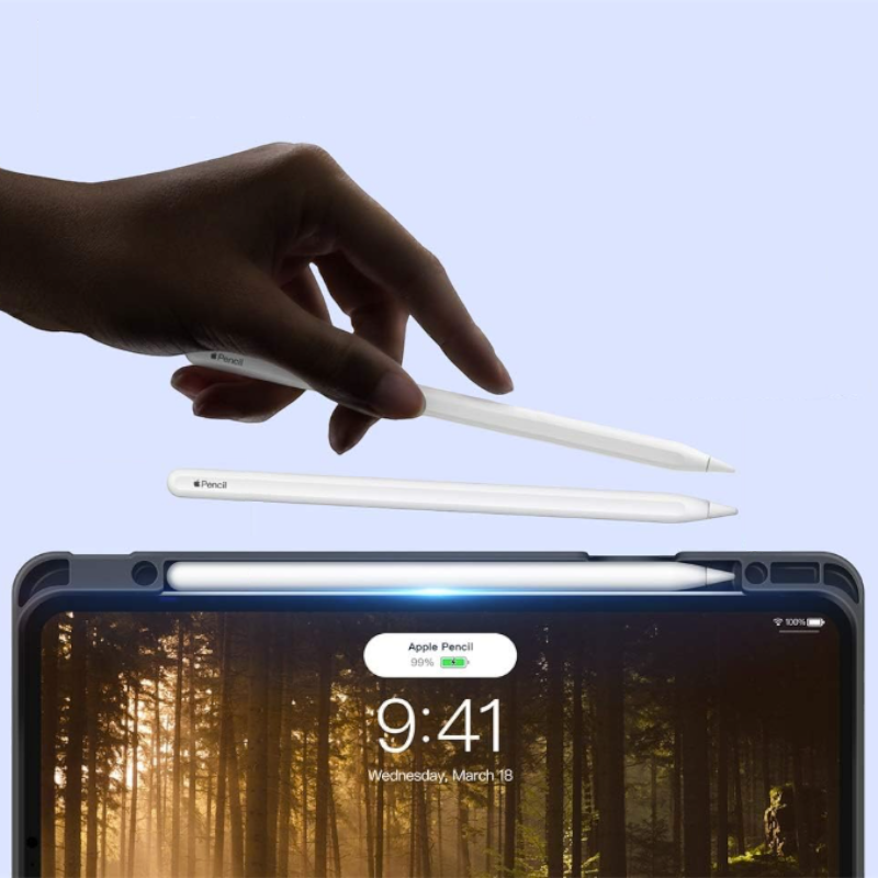 Preklopna torbica za tablični računalnik Apple iPad Pro 12.9 6th-3rd gen. (2022, 2021, 2020, 2018) z držalom za pisalo –