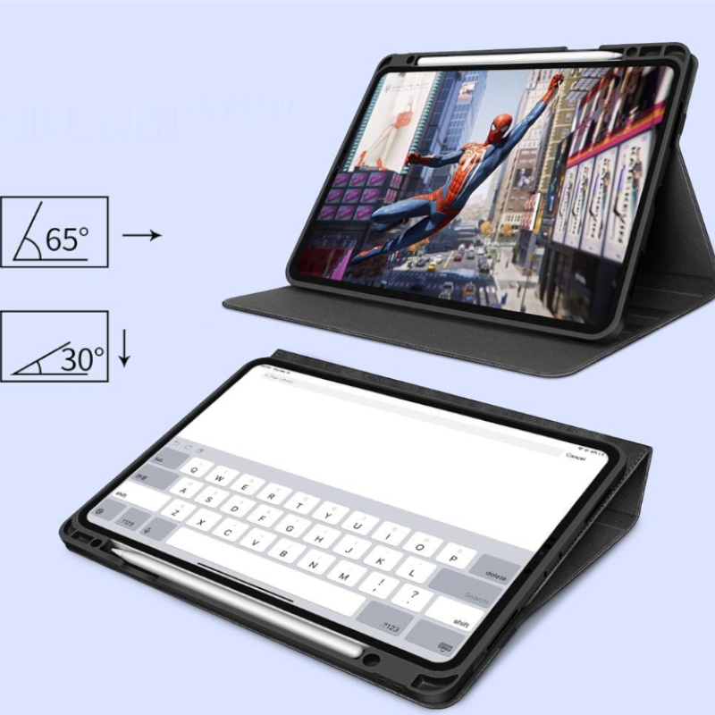 Preklopna torbica za tablični računalnik Apple iPad Pro 12.9 6th-3rd gen. (2022, 2021, 2020, 2018) z držalom za pisalo –