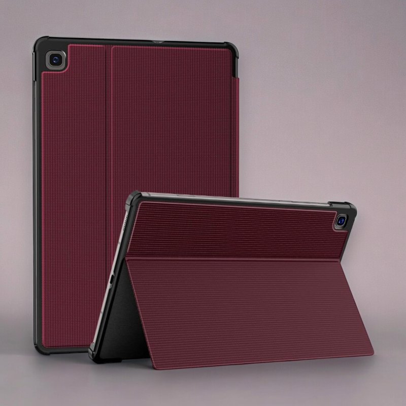 Preklopna torbica "Smart" za tablični računalnik Samsung Tab S6 Lite 10.4" 2020 – Soke – Temno rdeča / TPU silikon + mik