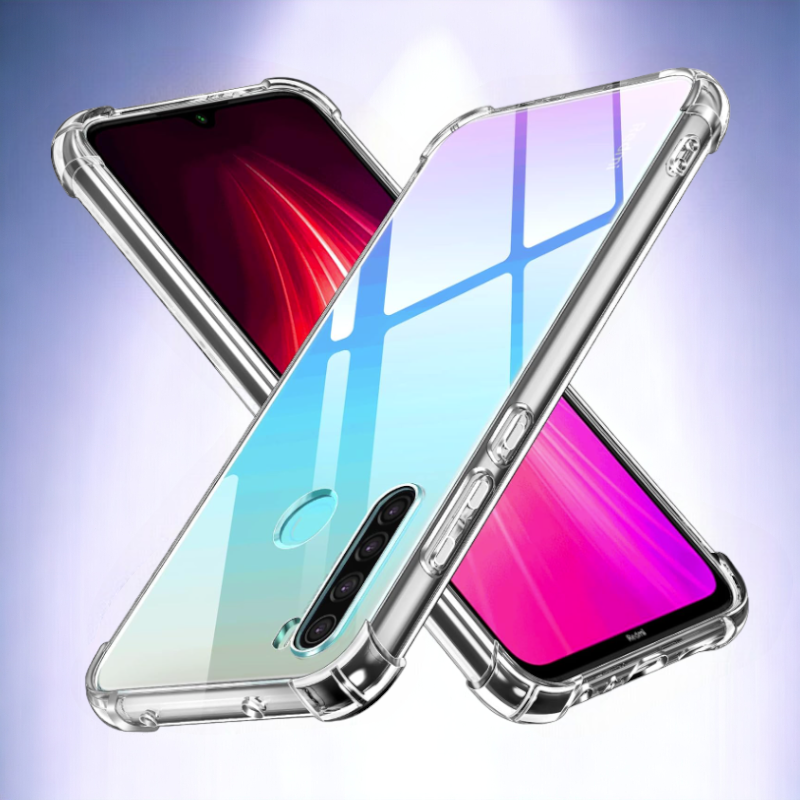 Silikonski ovitek "Shockproof" za Xiaomi Redmi Note 8 2021/2019 – Infostyle – Prozorna / Silikon