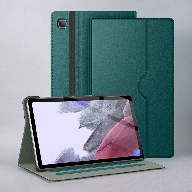 Preklopna torbica "Business" za tablični računalnik Samsung Tab A7 Lite 8.7" 2021 – Soke – Temno zelena / Umetno usnje +