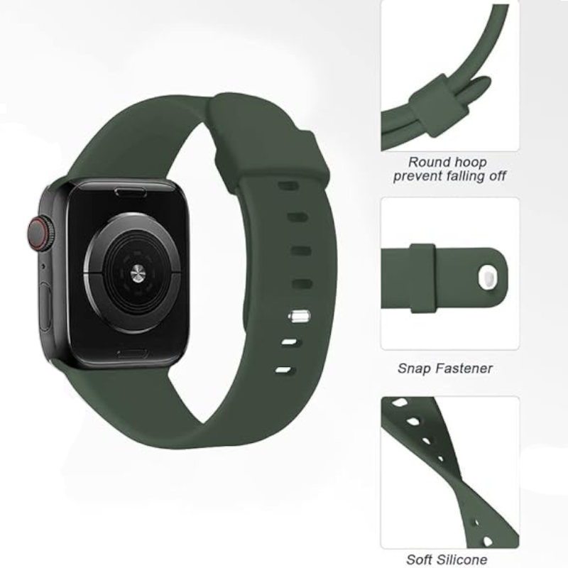 Komplet silikonski pašček in ovitek za Apple Watch 41 mm – Infostyle