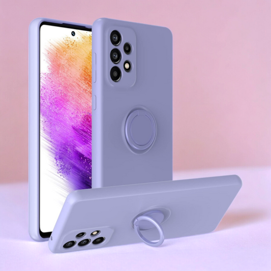 Silikonski ovitek "Foluu Liquid Ring" za Samsung Galaxy A73 5G – Pastelno vijolična / TPU silikon