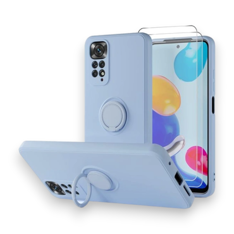 Komplet silikonski ovitek z ringom + 2 zaščitni stekli za Xiaomi Redmi Note 11/11s 4G – Infostyle