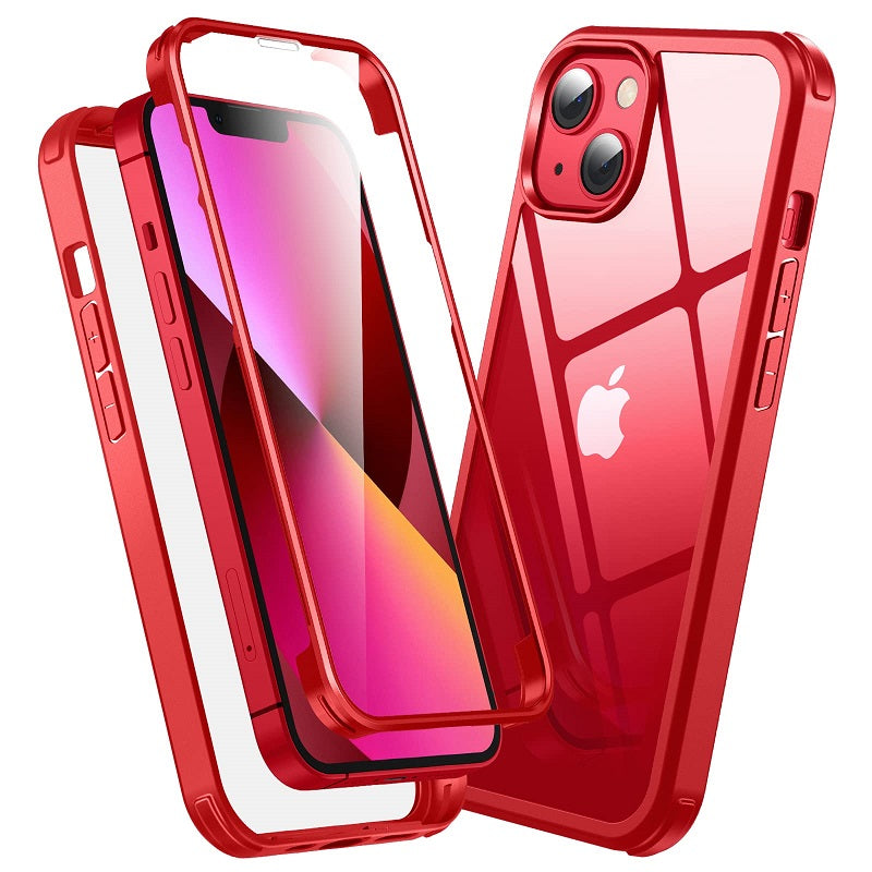 Ovitek "360°" za iPhone 13 – DASFOND – Vijolična / PC + TPU silikon