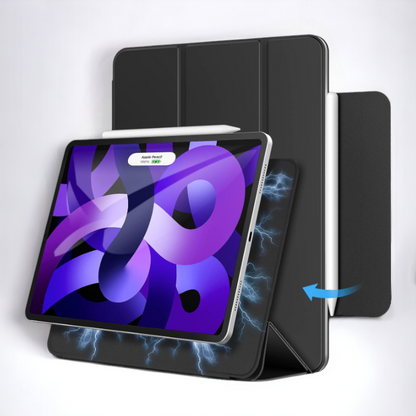 Preklopna torbica "Magnetic" za tablični računalnik Apple iPad Pro 11 (2018) in Air 4/5/6 – JETech – Črna / PU usnje + m