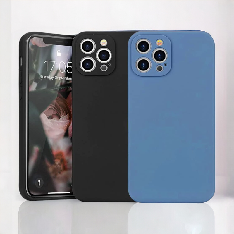 Silikonski ovitek "Lens" za iPhone 13 Pro – Infostyle – Temno modra / TPU silikon