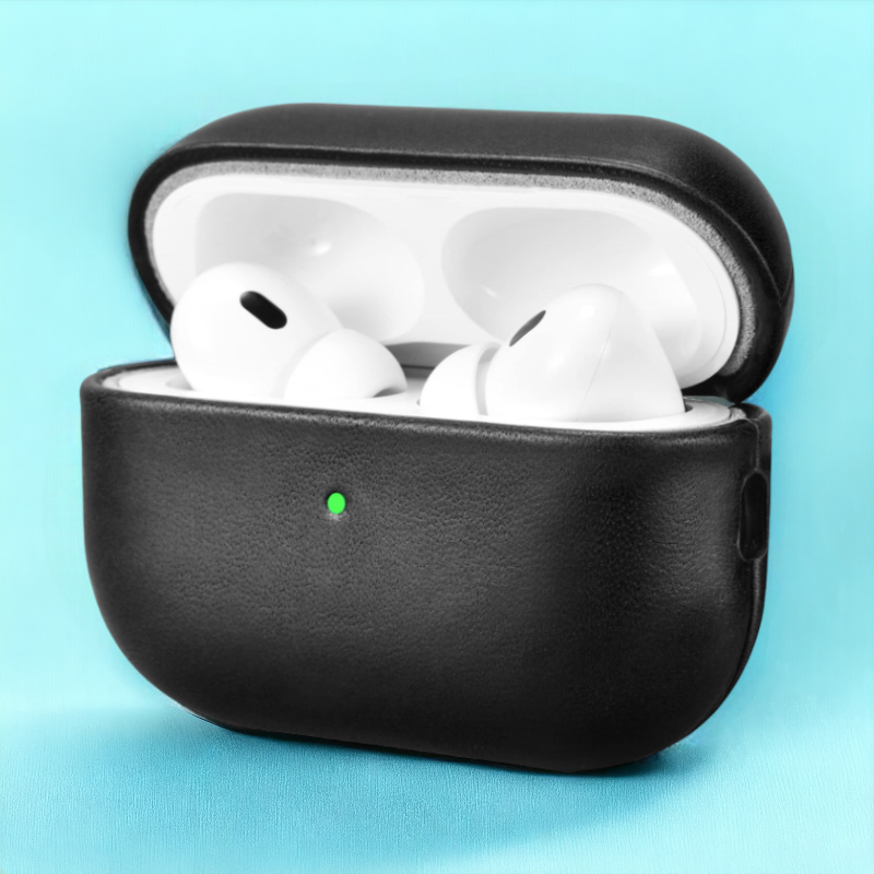 Usnjen ovitek za slušalke AirPods Pro 2 (2022) – Infostyle – Črna
