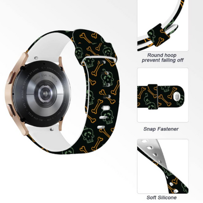 Silikonski pašček "Halloween" za Samsung Galaxy Watch 5/4 (40 / 44 mm)/ 3 (41mm)/Active 2 (40/44mm) – Infostyle