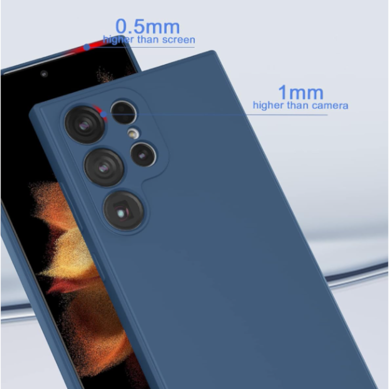 Silikonski ovitek "Foluu Liquid" za Samsung Galaxy S23 Ultra – Temno modra / TPU silikon