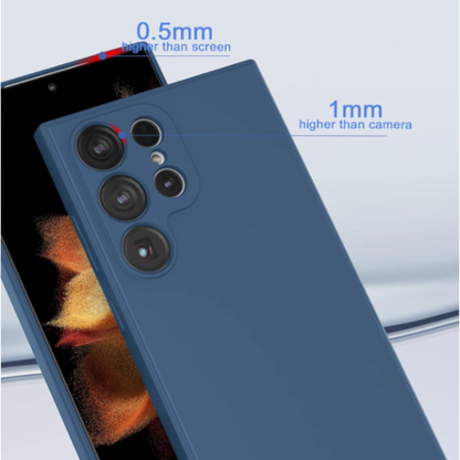 Silikonski ovitek "Foluu Liquid" za Samsung Galaxy S23 Ultra – Temno modra / TPU silikon
