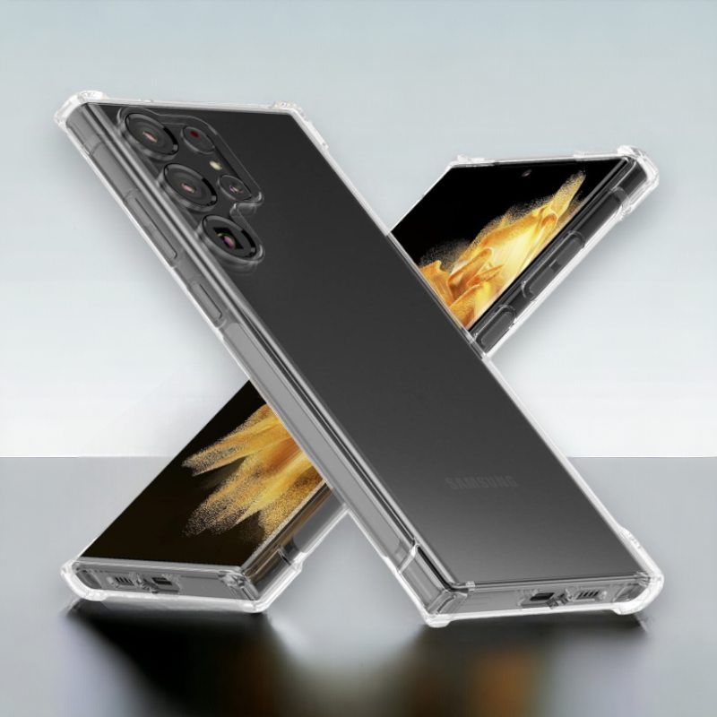 Silikonski ovitek "Foluu Reinforced" za Samsung Galaxy S23 Ultra – Prozorna / TPU silikon