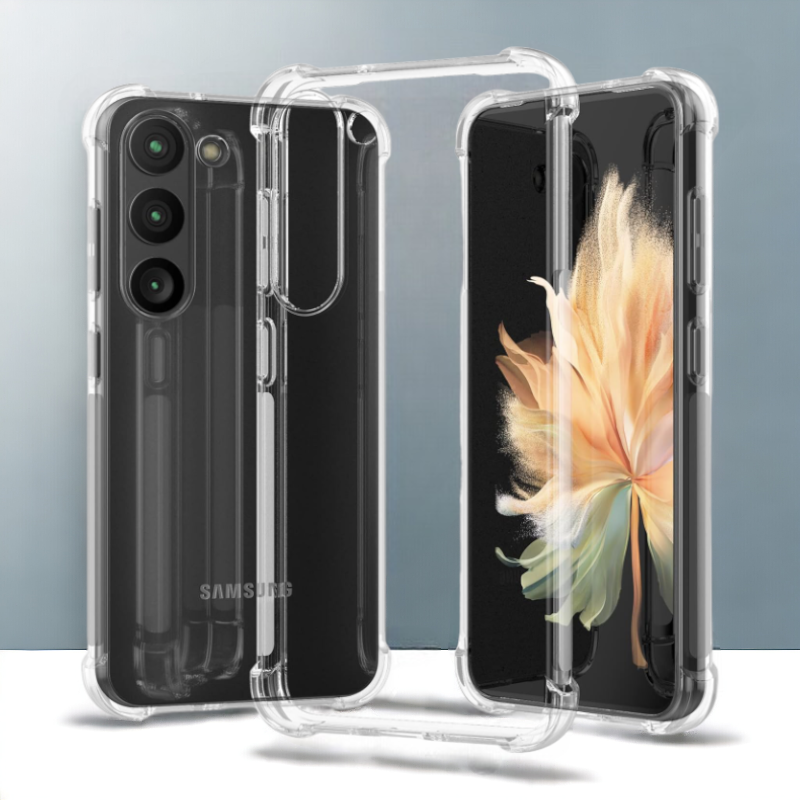 Silikonski ovitek "Foluu Reinforced" za Samsung Galaxy S23 – Prozorna / TPU silikon