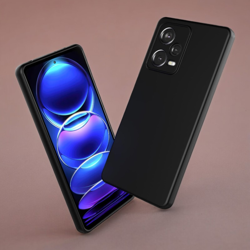 Silikonski ovitek "Foluu Liquid" za Xiaomi Redmi Note 12 Pro 5G – Črna / TPU silikon