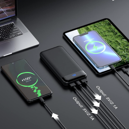 Polnilna postaja "P100" 16.000mAh z LCD zaslonom – Enerwow – Svetlo zelena