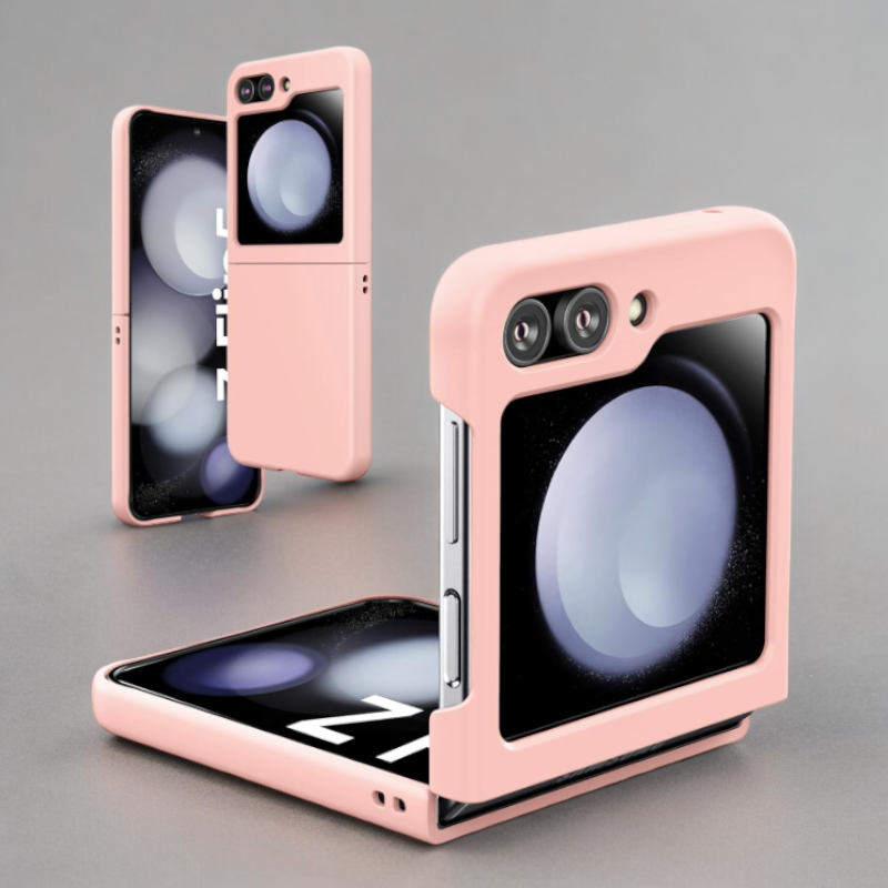 Silikonski ovitek "Foluu Slim Fit" za Samsung Galaxy Z Flip 5 – Svetlo roza / PC + TPU silikon