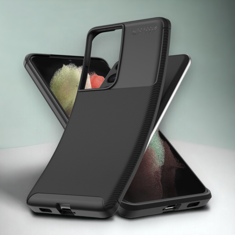 Silikonski ovitek "ARMOR" za Samsung Galaxy S21 Ultra - Črna – Infostyle – Črna / TPU silikon