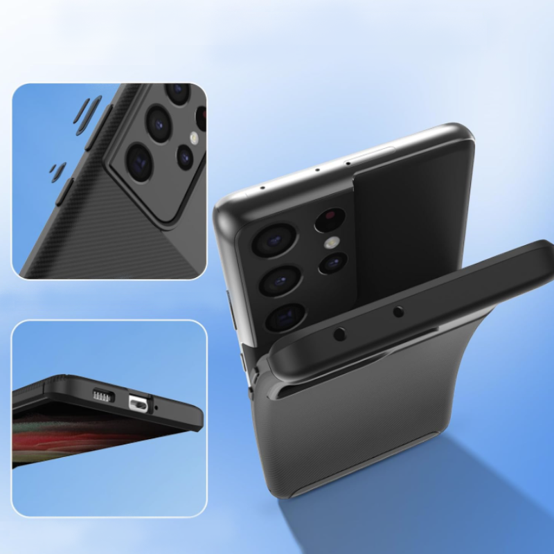 Silikonski ovitek "ARMOR" za Samsung Galaxy S21 Ultra - Črna – Infostyle