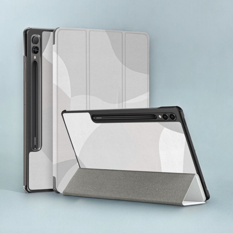 Preklopna torbica "Art" za tablični računalnik Samsung Galaxy Tab S9 Plus 12.4" 2023 – Infostyle – Bela / Umetno usnje +