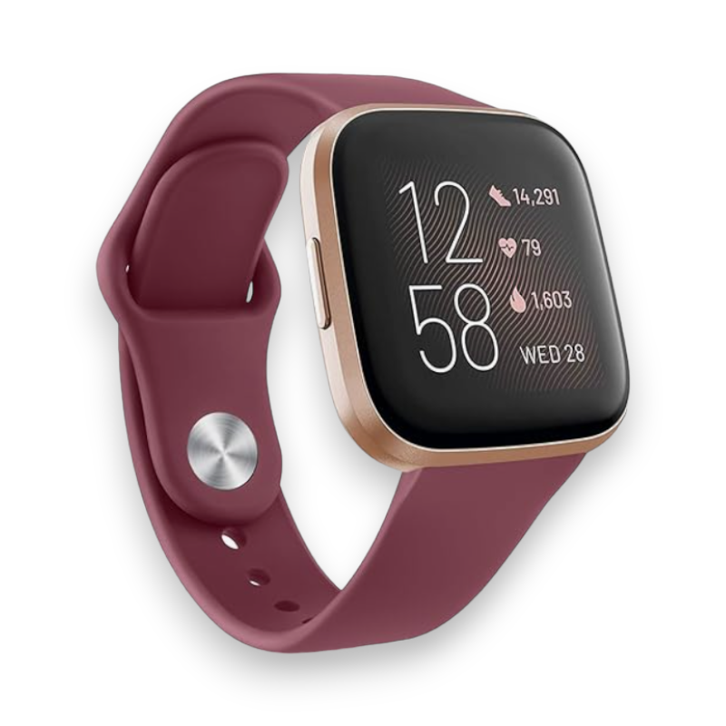 Silikonski pašček "Vancle" za Fitbit Versa 2/Versa/Versa Lite – Infostyle – Temno roza