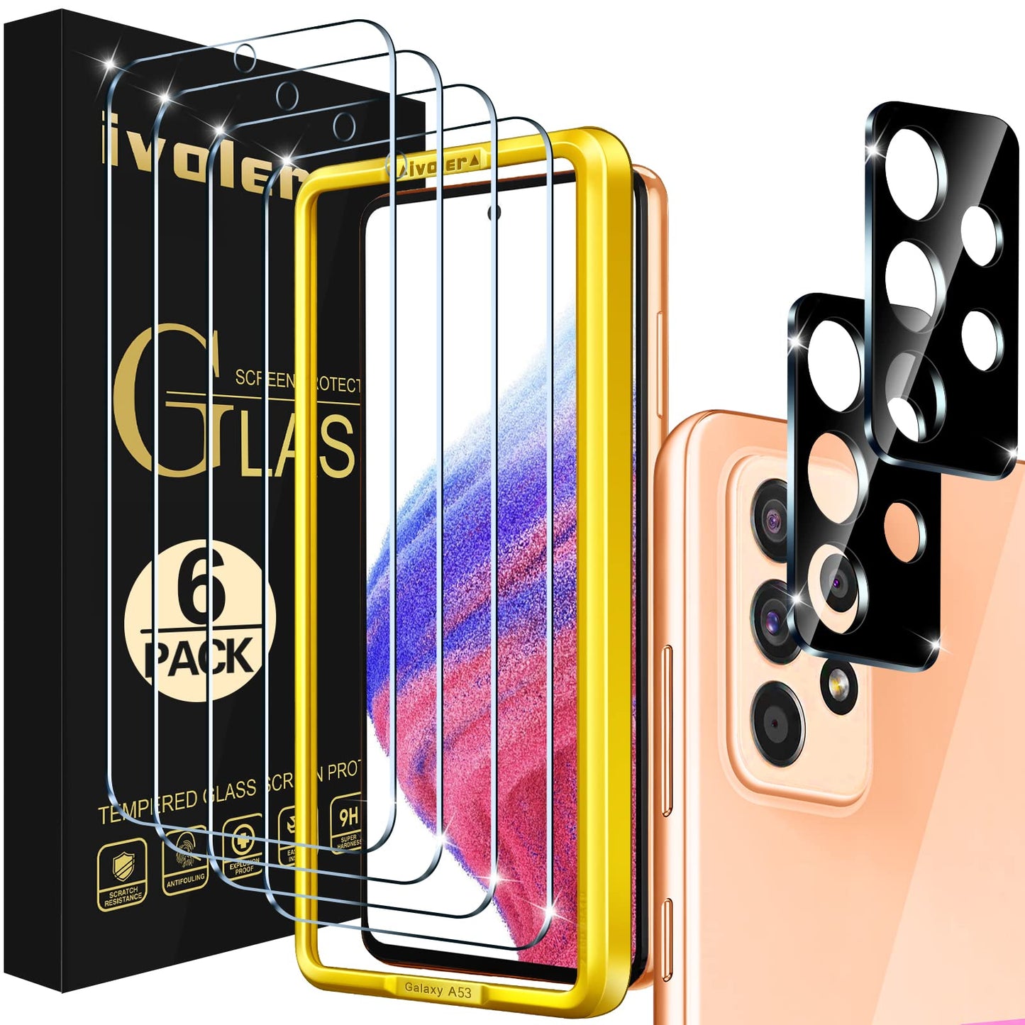 IVOLER zaščitni set Samsung Galaxy A53 5G steklo zaščita kamere