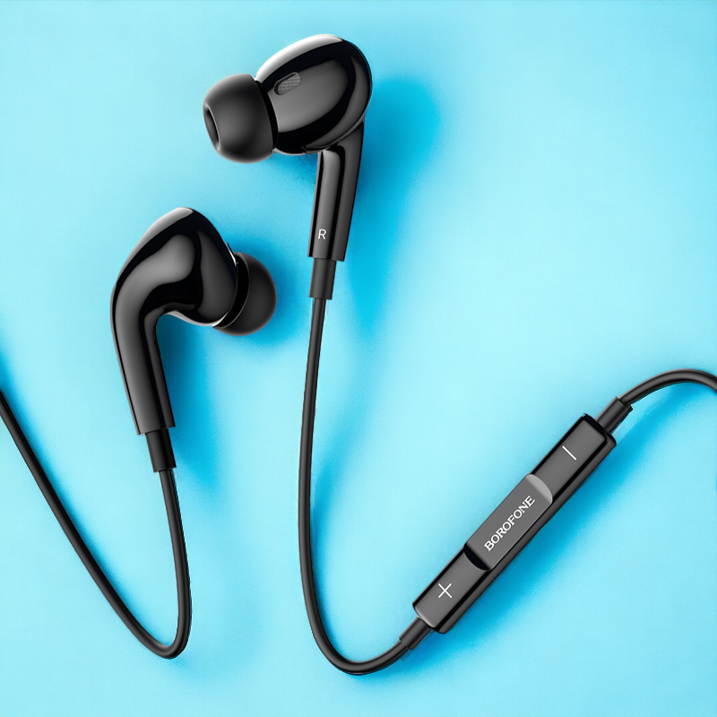 Žične slušalke "BM30 Pro" USB C – Borofone – Črna