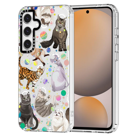 MOSNOVO Case for Samsung Galaxy S24 FE - Clear Cat Brigade
