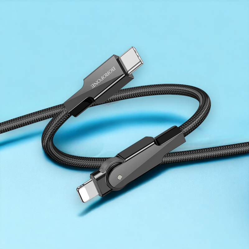 Polnilni in podatkovni kabel "BU41 rotating" USB C - lightning – Borofone