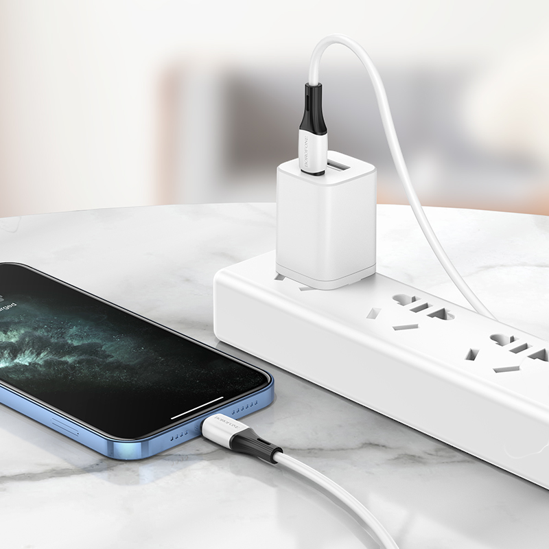 Polnilni in podatkovni kabel "BX79 " USB - lightning – Borofone – Bela