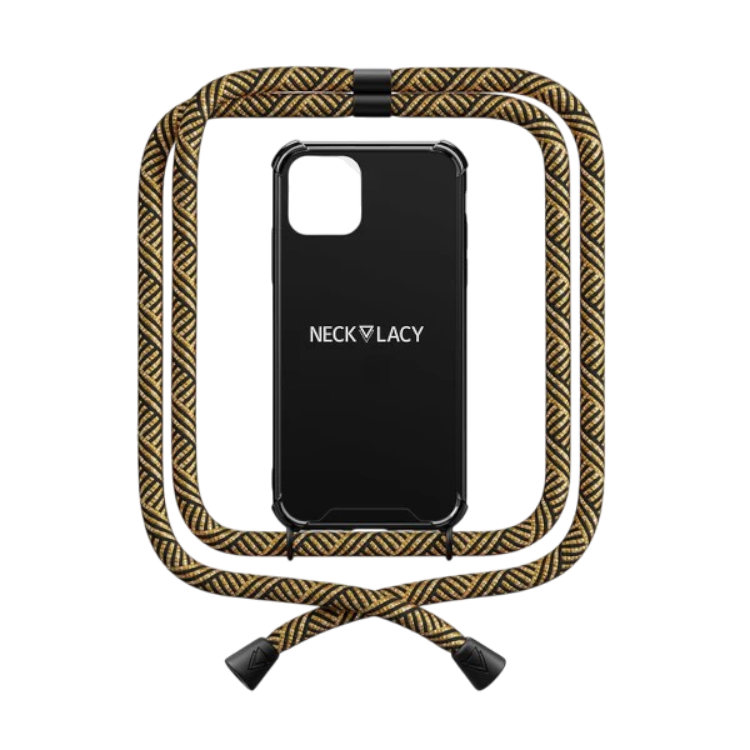 Ovitek z vrvico "NECKLACY" za iPhone 12/12 Pro – Črna
