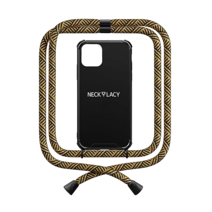 Ovitek z vrvico "NECKLACY" za iPhone 12/12 Pro – Črna