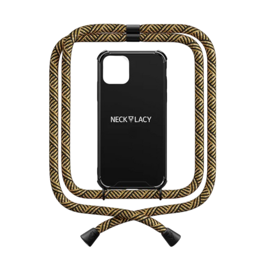 Ovitek z vrvico "NECKLACY" za iPhone 12/12 Pro – Črna