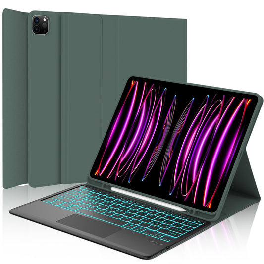 Ovitek s tipkovnico za iPad Pro 12.9 – Bluetooth QWERTY, stojalo, držalo za Apple Pencil (3.–6. gen)