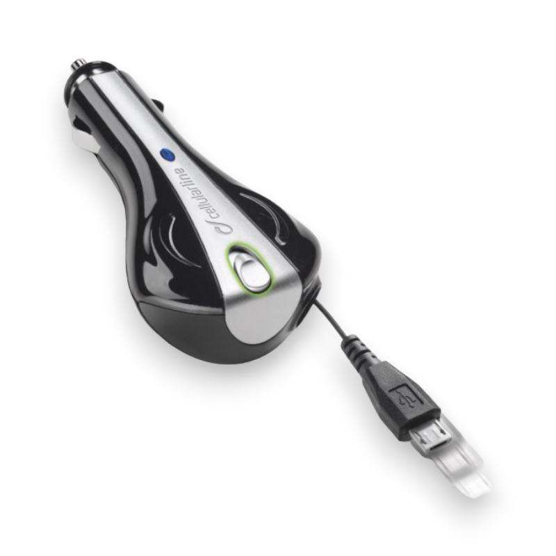 Avto-polnilnilec s kablom Micro USB – Cellularline – Črna