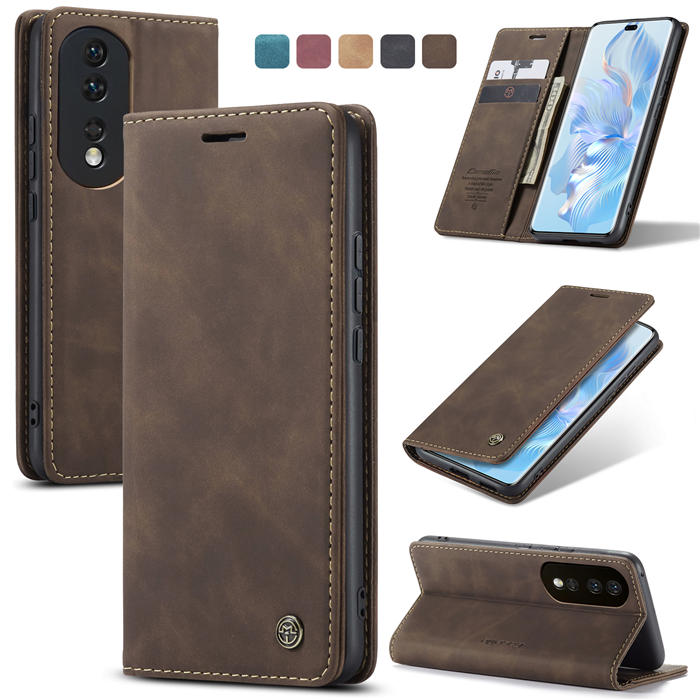 BigCousin Flip Case for Honor 80 Pro - brown