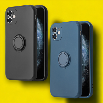 Silikonski ovitek "Silicone Ring" z držalom za Xiaomi Redmi Note 10T – Vennus – Temno modra / TPU silikon