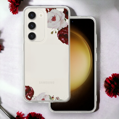 Ovitek "Flower" za Samsung Galaxy S24 Plus – Tel Protect – Rdeča / Silikon