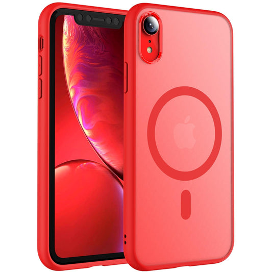 TOCOL-ovitek-za-iPhone-XR-6-1-MagSafe-mat-prozoren-rdeča:TOCOL ovitek za iPhone XR (6,1") – MagSafe, mat prozoren, rdeča