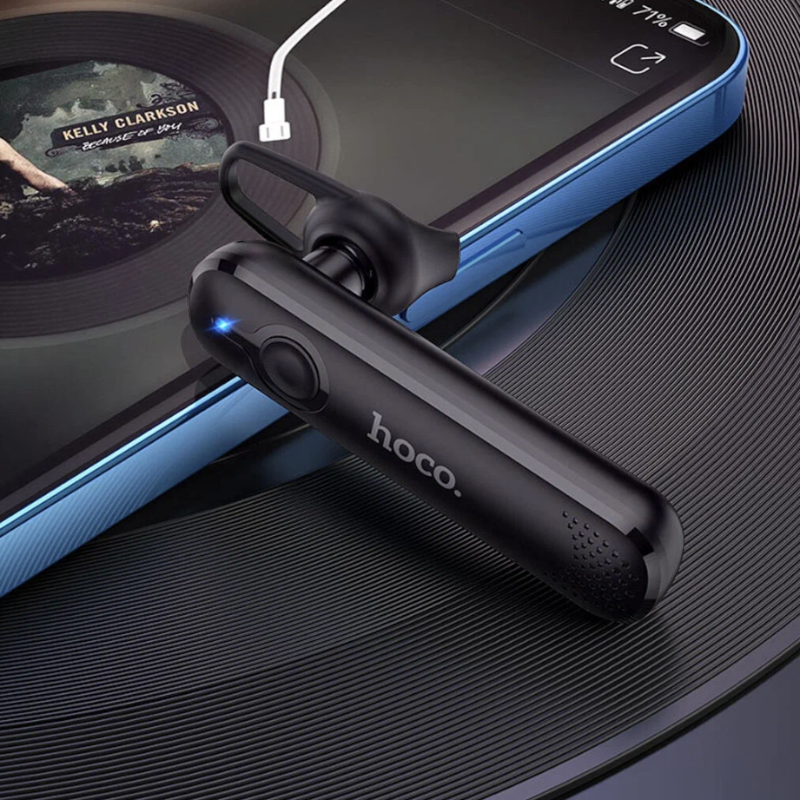 Brezžična bluetooth slušalka "hoco E63" – Črna