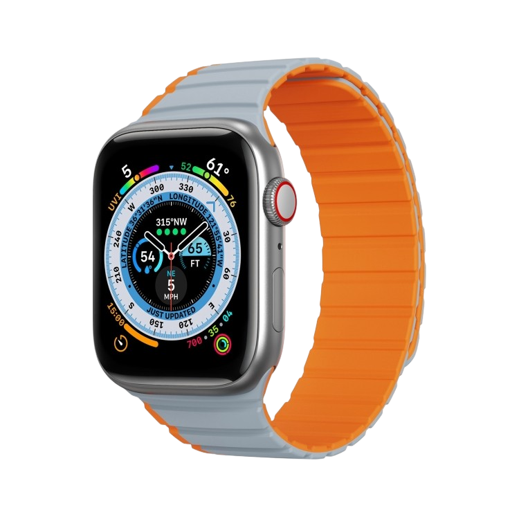 Pašček "Dux Ducis LD Series" za Apple Watch 1/2/3/4/5/6/7/8/9/SE/SE 2 (38/40/41mm) – Siva