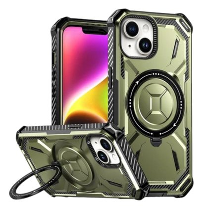 Ovitek "360 ring" za iPhone 15, zelena – Lanhiem