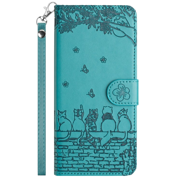 Preklopna torbica "cat" za iPhone 15 Pro, modra – Infostyle – Modra