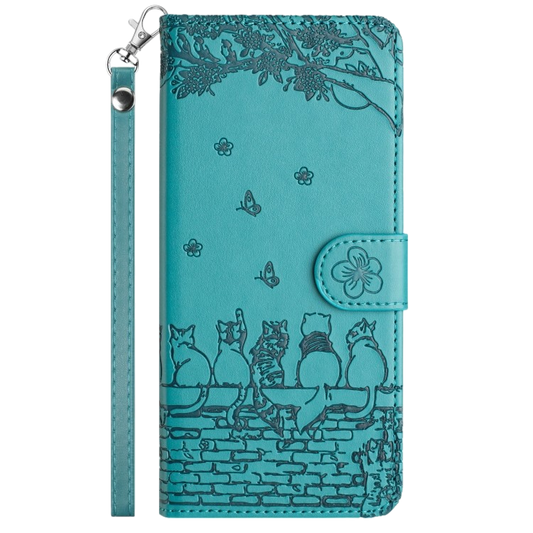 Preklopna torbica "cat" za iPhone 15 Pro, modra – Infostyle – Modra